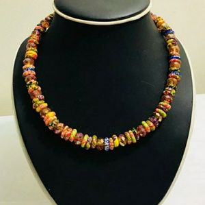 NEW Handmade Multi-Colored Beaded Necklace